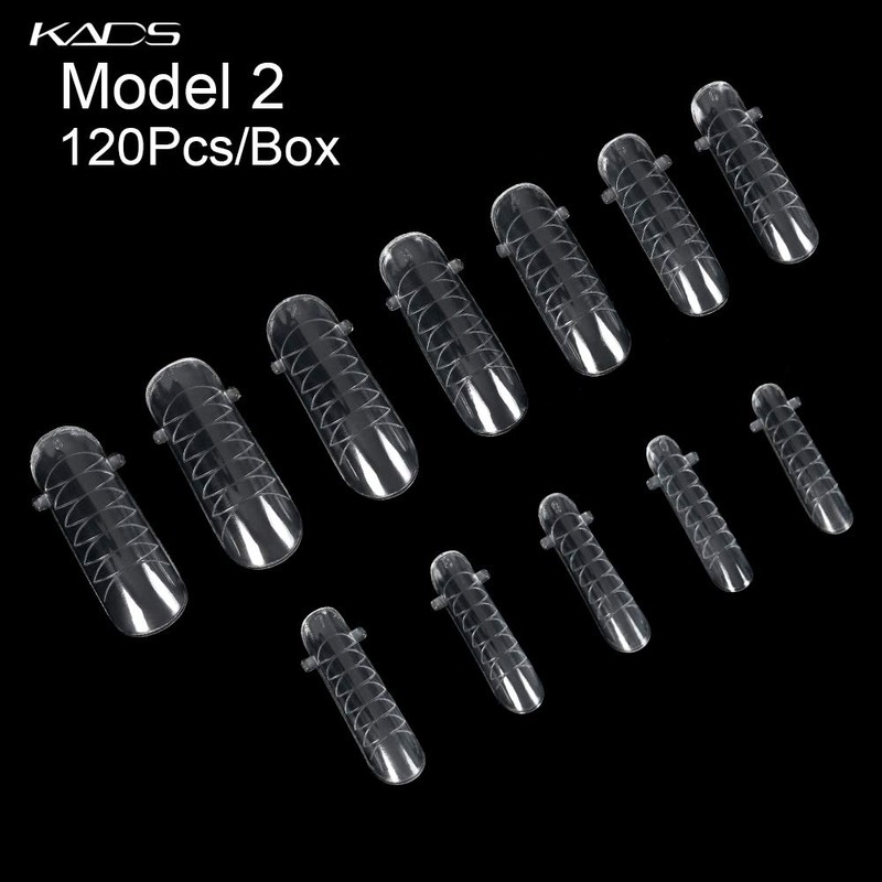 KADS 120PCS Clear Full Cover Dual Nail System Form UV