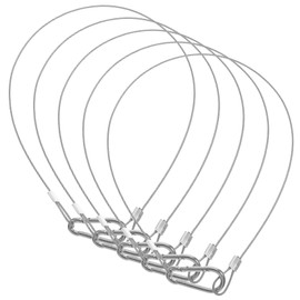 DOITOOL 4pcs Buckle Safety Cable Heavy Duty Lanyard Stainless Steel Cable Stainless Steel Hooks Luggage Lock Cable Safety Cable Wire Stainless Steel Carabiner Cable Lock Security Cable Pin