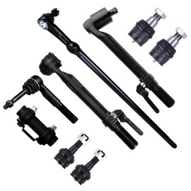 SCITOO 9pcs Suspension Kit For 2005-2010 For F-250 SD 2005-2010 For F-350 SD w/Suspension Parts Upper Lower Ball Joint Center Link Outer Tie Rod End Adjusting Sleeve Outer Tie Rod End