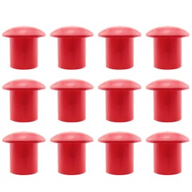 JCBIZ 12pcs Plastic Reinforced Protective Cap Orange Safety Mushroom Survey Rebar Cap for Diameter 10-25mm Reinforcement