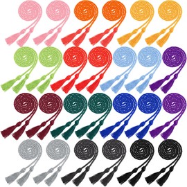 Woanger 26 Pcs 2025 Graduation Cords with Tassel Bulk 67 Inch Braided Honor Tassels Cords Graduation Tassel for Bachelor Gown Students Graduation Ceremony Party Decoration Props Accessories, 13 Color