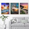 6 Pack Diamond Painting Kits, 5D Diamond Beach Number Painting,