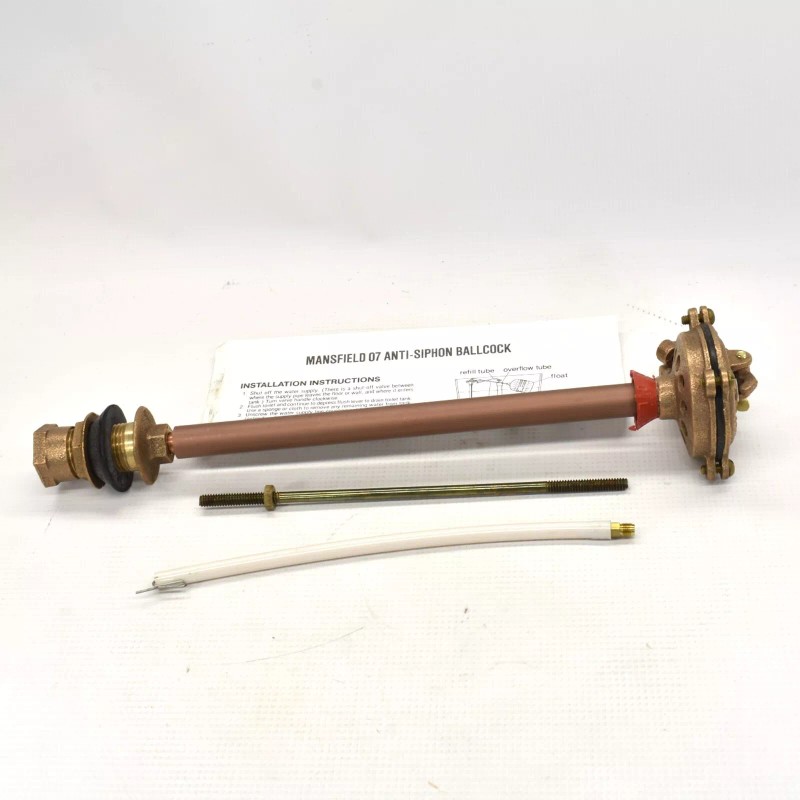 Mansfield 07 11.5" Ballcock Anti-Siphon Copper & Bronze NEW