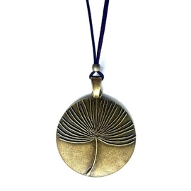 Löwenzahn Frau Anhänger in Zamak Bronze - Lange Halskette mit Einstellbarer Höhe - große Anhänger Schutz Charme perfekt für Geschenk geben