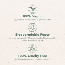 EcoTools EcoTools Enhancing Eye Brush Set, Makeup Brushes For Liquid, Cream & Powder Eyeshadow & Eye Liner Application, Dual-Sided & Eco-Friendly, Synthetic Bristles, Cruelty-Free, 2 Piece Set