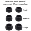 NANLANFAN Replacement Silicone Ear Tips for Denon Perl Pro Earbuds,