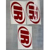 Ingersoll Rand 3-Logo Red IR Ingersoll Rand Air Compressor Bobcat Decal 9 Inch Wide