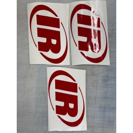 Ingersoll Rand 3-Logo Red IR Ingersoll Rand Air Compressor Bobcat Decal 9 Inch Wide