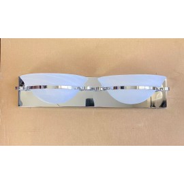 ELP 2-Light Chrome Light with Frosted Glass Marblized Shades Boobie Lights