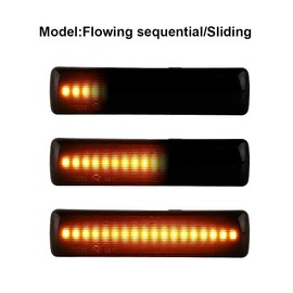 Gempro 2Pcs LED Front Fender Side Marker Light Turn Signal Lamp Assembly Replacement for Range Rover Sport LR3 LR4 Discovery 3/Discovery 4 LR2 Freelander 2