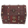 Treasure Chest Storage Box with Combination Lock Handcraft Exquisite Wood