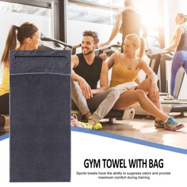 Fitness Towel, 135 x 50 cm, Sports Towel, Suitable for Fitness Training and Sports, Microfibre Towel, Fast Drying & Absorbent Workout Towels Sweat Towels, for Gym Beach Yoga Camping (Black)