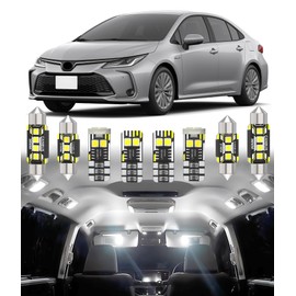 BMT xms Car Interior LED Light Replacement for Toyota Corolla 2019-2024,6000K Super Bright Interior Light Bulbs Package, 8pcs