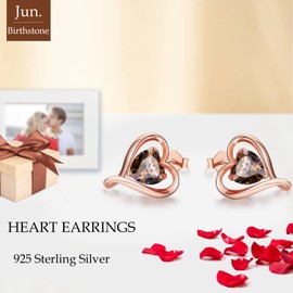 LAVUMO Earrings Silver 925 Rose Gold Women's Stud Earrings Set Gifts for Women Girlfriend Mum Best Friend Mother Grandma for Birthday Valentine's Day Christmas Jewellery Ladies Small Gifts, Sterling