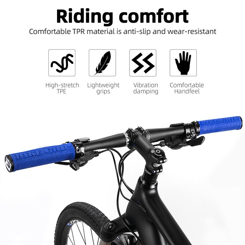 ROCKBROS Bike Handlebar Grips Double Lock-on Bicycle Handle Bar Ends