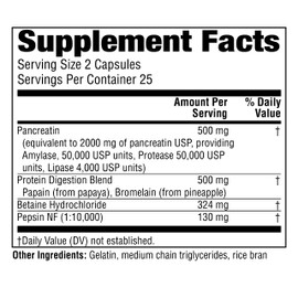 Twinlab Super Enzyme Caps - Constipation Supplement with Digestive Enzymes - 50 Capsules