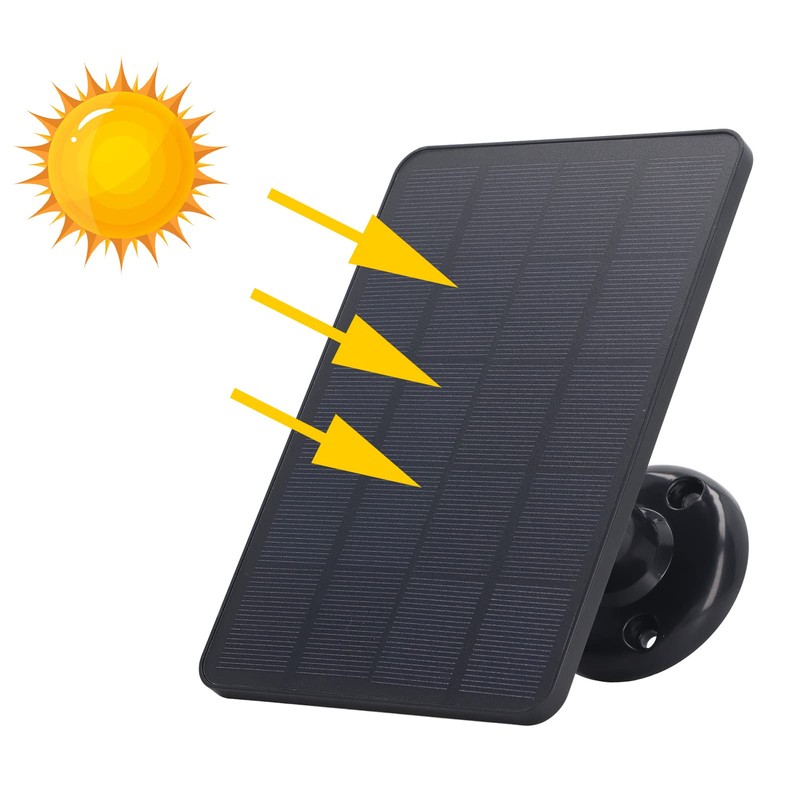 Panel Solar para Cámara de Seguridad, 10W DC 5V Micro