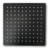 Regadera De Pared Acero Inoxidable Negra Mate 20cm Cuadrada Con