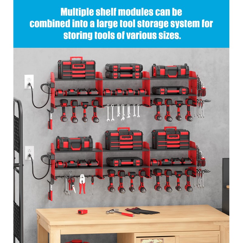 CCCEI Pack of 2 Modular Power Tools Organizer, Drills and