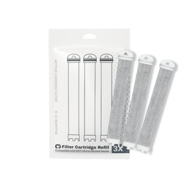 TUSHTEK Shower Head Filter Refill Cartridge - Compatible with DOT-Home Shower Heads - Reduces Chlorine & Hard Water - Easy Install - 1X or 3X Pack (3)