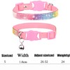 CHUKCHI Cat Collar Breakaway Bling Diamond Rhinestone with Bell Adjustable