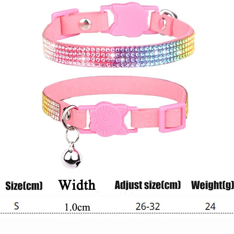 CHUKCHI Cat Collar Breakaway Bling Diamond Rhinestone with Bell Adjustable