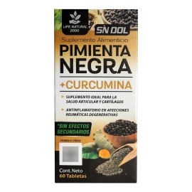 Pimienta Negra Curcumina Crcuma 60 Cpsulas 1 Pieza Sin Sabor