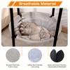 Memobarco End Table with Cat Hammock, Small Oval Side Table