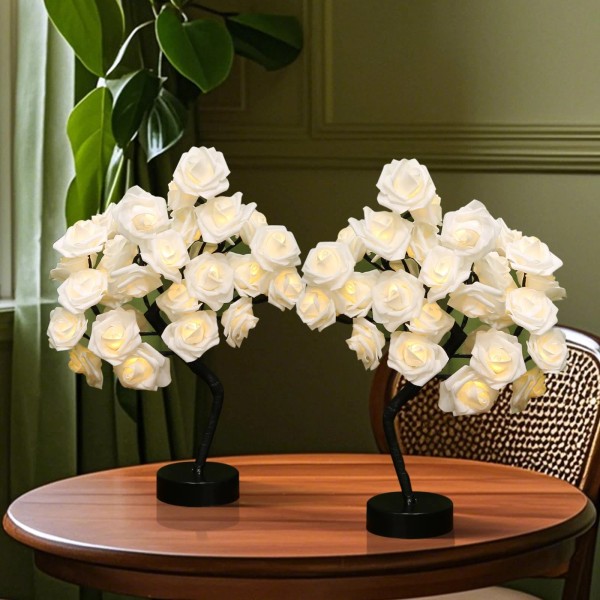 Flower Rose Tree Lamp - 2 Pieces 32 LED Rose