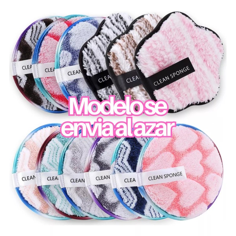Universo en Linea Set 4 Almohadillas Limpieza Facial Doble Cara
