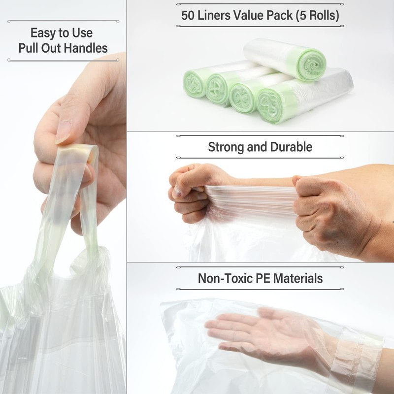 Fassory 50 Pcs Potty Liners Toilet Seat Liners, 42cm *