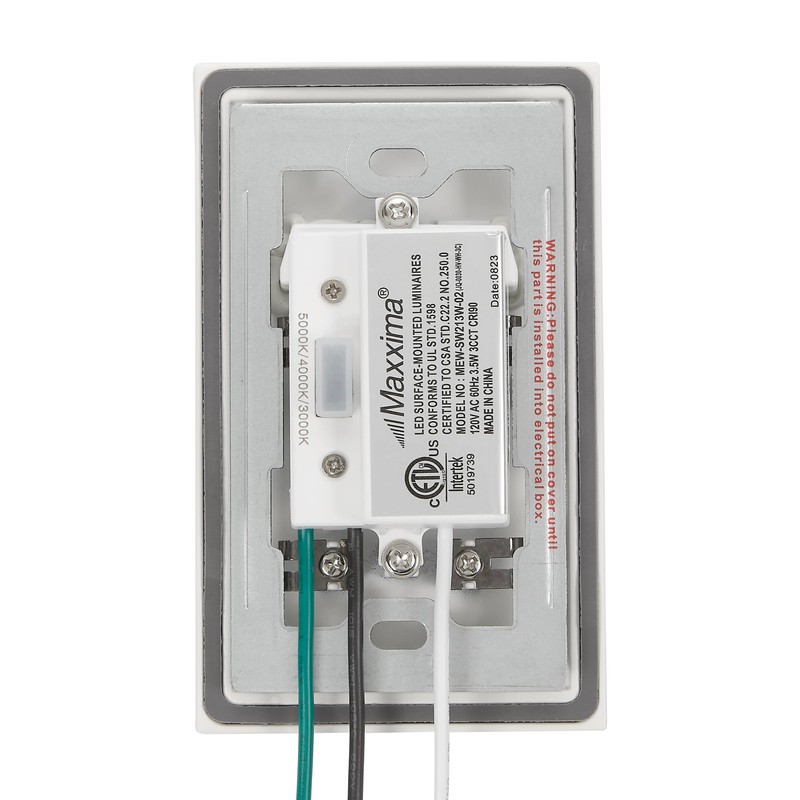 Maxxima Vertical LED Step Light, Indoor/Outdoor Stair Light, 3 CCT