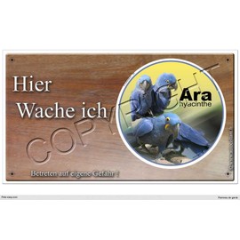 Warning Sign Birds or Warning Sign Macaw 30 cm