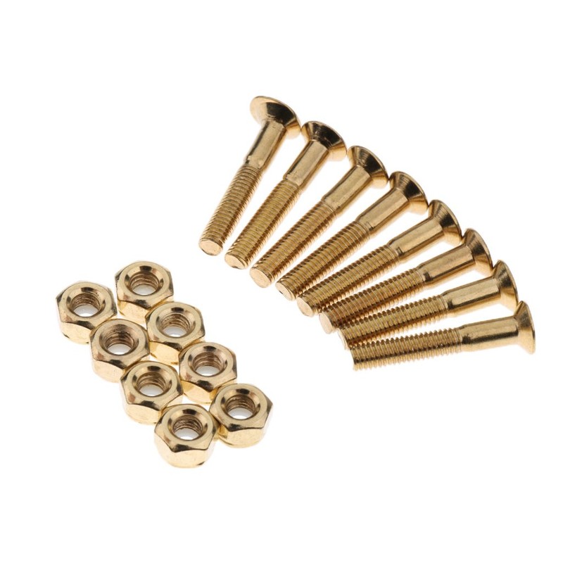 MagiDeal 8 Pairs Skateboard Longboard Deck Mounting Hardware Screws Bolts