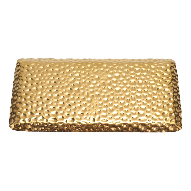 Hammered Tray Exquisite Odorless Stainless Steel Serving Tray for Living