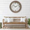 Presentime & Co. 26" Clifton in/Outdoor Farmhouse Clock with Thermometer