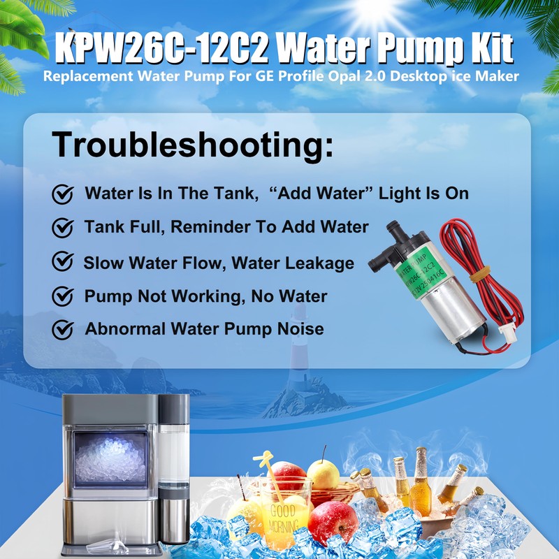 Upgrade KPW26C-12C2 Water Pump Compatible with G E Profile Opal