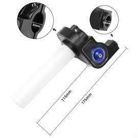 YWLUWEI 7/8" 22mm Twist Throttle Grips Cable and Handlebar Grip Kit for CRF KLX TTR 110 125 150 200 250 cc Dirt Pit Bike (Blue)