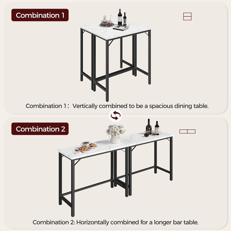 MAHANCRIS Narrow Bar Table, 63-Inch Pub Table for Dining Room,