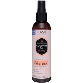 HASK, Spray Nutritivo para Cabello, 5 en 1, con Aceite de Coco, Repara e Hidrata, Mejora la Elasticidad, Anti-frizz, Libre de Sulfatos, Parabenos, Ftalatos y Gluten, 175 ml