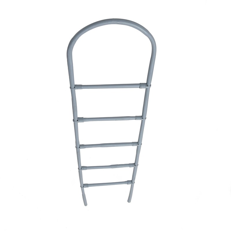 Creative Co-Op Decorative Bamboo Modern Towel Storage, Matte Grey Finish