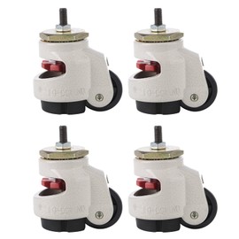 DOACT M8 Levelling Casters, 4Pcs Heavy Duty Level Adjustment Caster Threaded Stem Industrial Roller Wheel