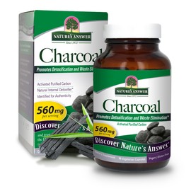 Nature's Answer Activated Charcoal 90-Capsules | Naturally Promotes Detoxification & Waste Elimination | Vegan, Gluten & Alcohol-Free, No Preservatives | Single Count