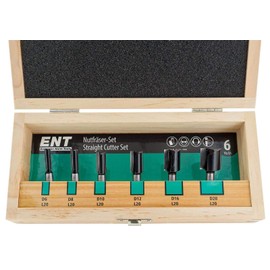ENT 6-Piece HW Groove Cutter Set - Diameter 6-8 - 10-12 - 16-20 mm - Shank Diameter 8 mm