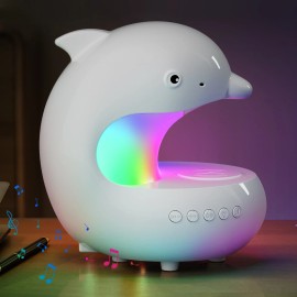 Smart Home Decor Wireless Charging Phone Desk Lamp USB Rechargeable RGB Night Light LED Living Room Bedroom Bedside Table LampBody color: Blue, Lamp Power(W): 5, Plug Type: Usb