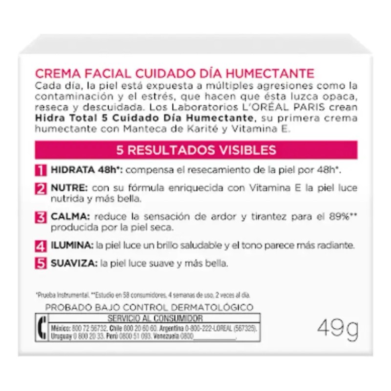 Crema Hidratante L'oréal Paris Hidra Total 5 50ml