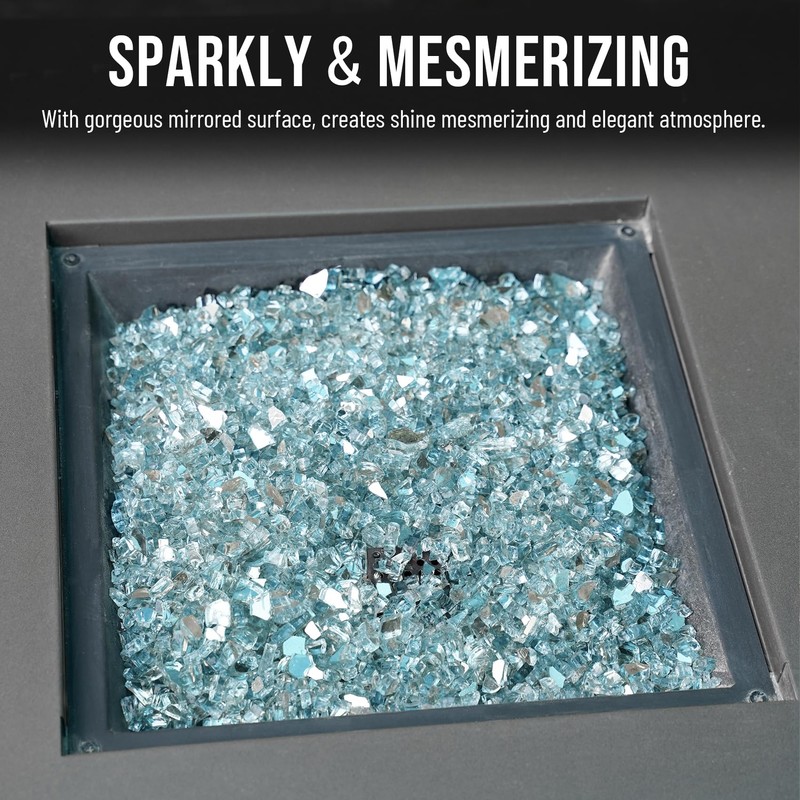 Skyflame 10-Pound Fire Glass for Fireplace Fire Pit and Landscaping,