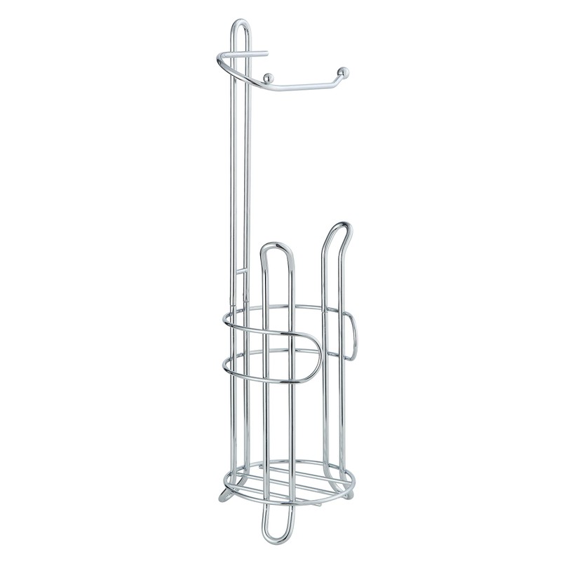 SunnyPoint Freestanding Toilet Paper Holder with Storage – Holds 3