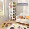 Cushore 7 Tier Rotating Shoe Rack Tower, Free Standing 360°