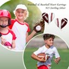 Zepmais Hypoallergenic Football and BaseBall Stud Earrings for Mom 925